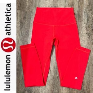 Lululemon Women's Wunder Train High-Rise Tight 25" Hot Heat Size 4